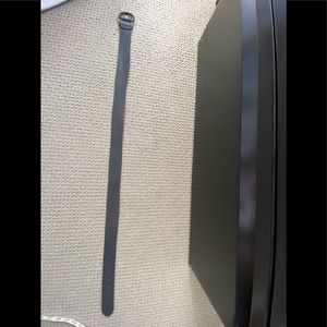 Sandwich leather belt deep purple 1 5/8” wide